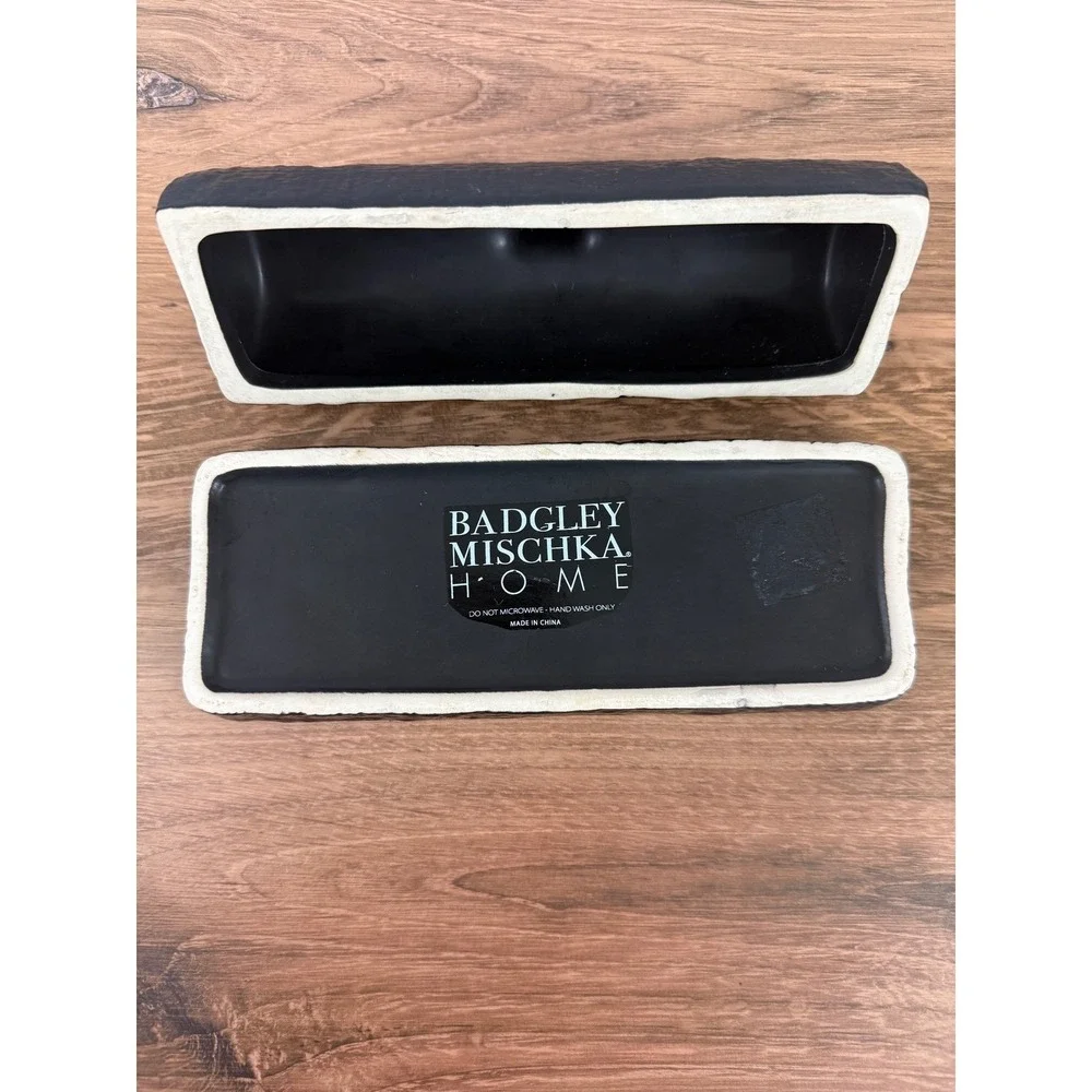 Badgley Mischa‎ Modern Black Textured Ceramic 7.5